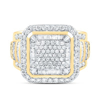 Yellow Gold Round Diamond Ring - 1 3/4 Carat Total Diamond Weight