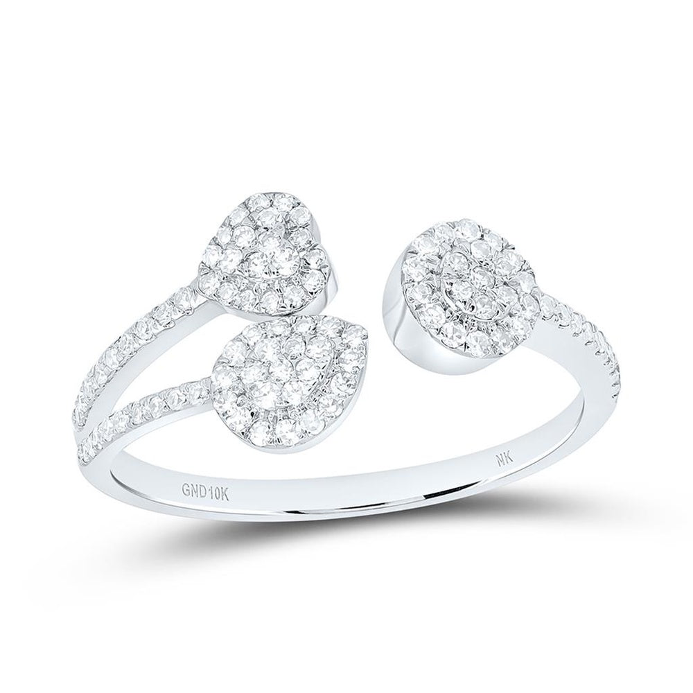 Yellow Gold Round Diamond Ring - 1/3 Carat Total Diamond Weight