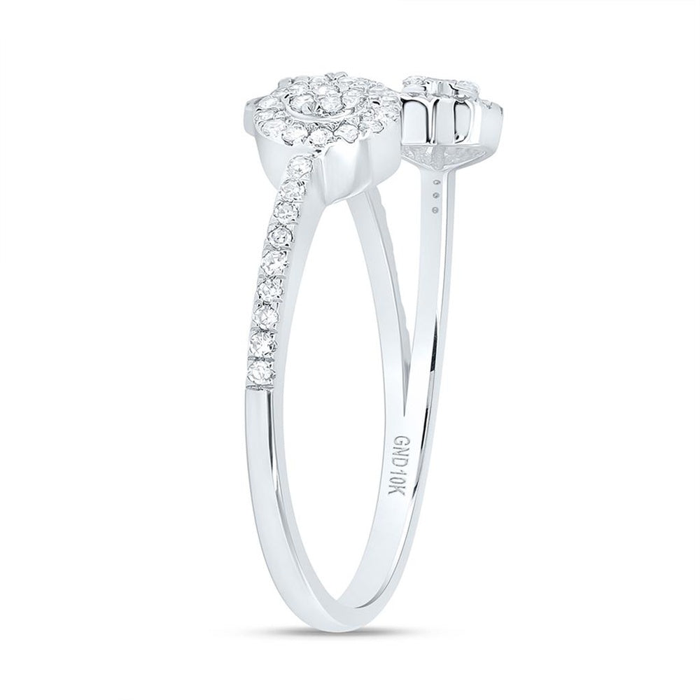 Yellow Gold Round Diamond Ring - 1/3 Carat Total Diamond Weight