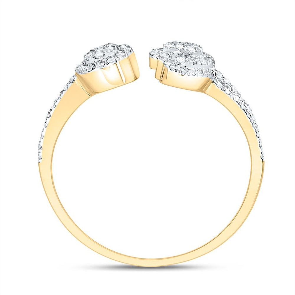 Yellow Gold Round Diamond Ring - 1/3 Carat Total Diamond Weight