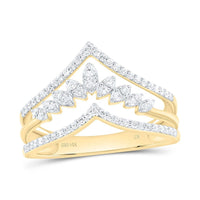 Yellow Gold Round Diamond Ring - 1/3 Carat Total Diamond Weight