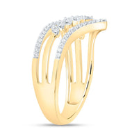 Yellow Gold Round Diamond Ring - 1/3 Carat Total Diamond Weight