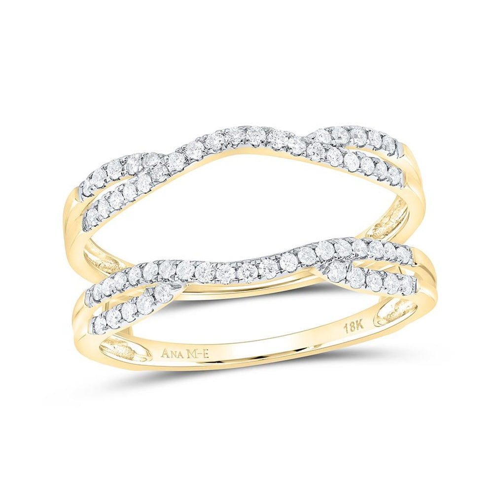 Yellow Gold Round Diamond Ring - 1/3 Carat Total Diamond Weight