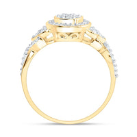 Yellow Gold Round Diamond Ring - 1/3 Carat Total Diamond Weight