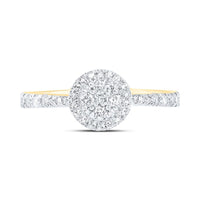 Yellow Gold Round Diamond Ring - 1/3 Carat Total Diamond Weight