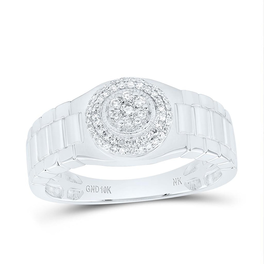 Yellow Gold Round Diamond Ring - 1/4 Carat Total Diamond Weight