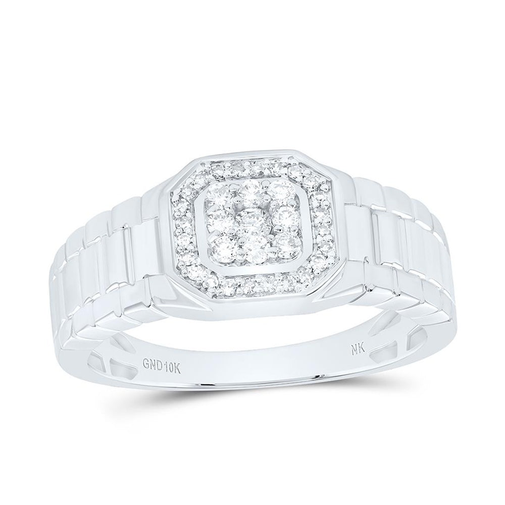 Yellow Gold Round Diamond Ring - 1/4 Carat Total Diamond Weight