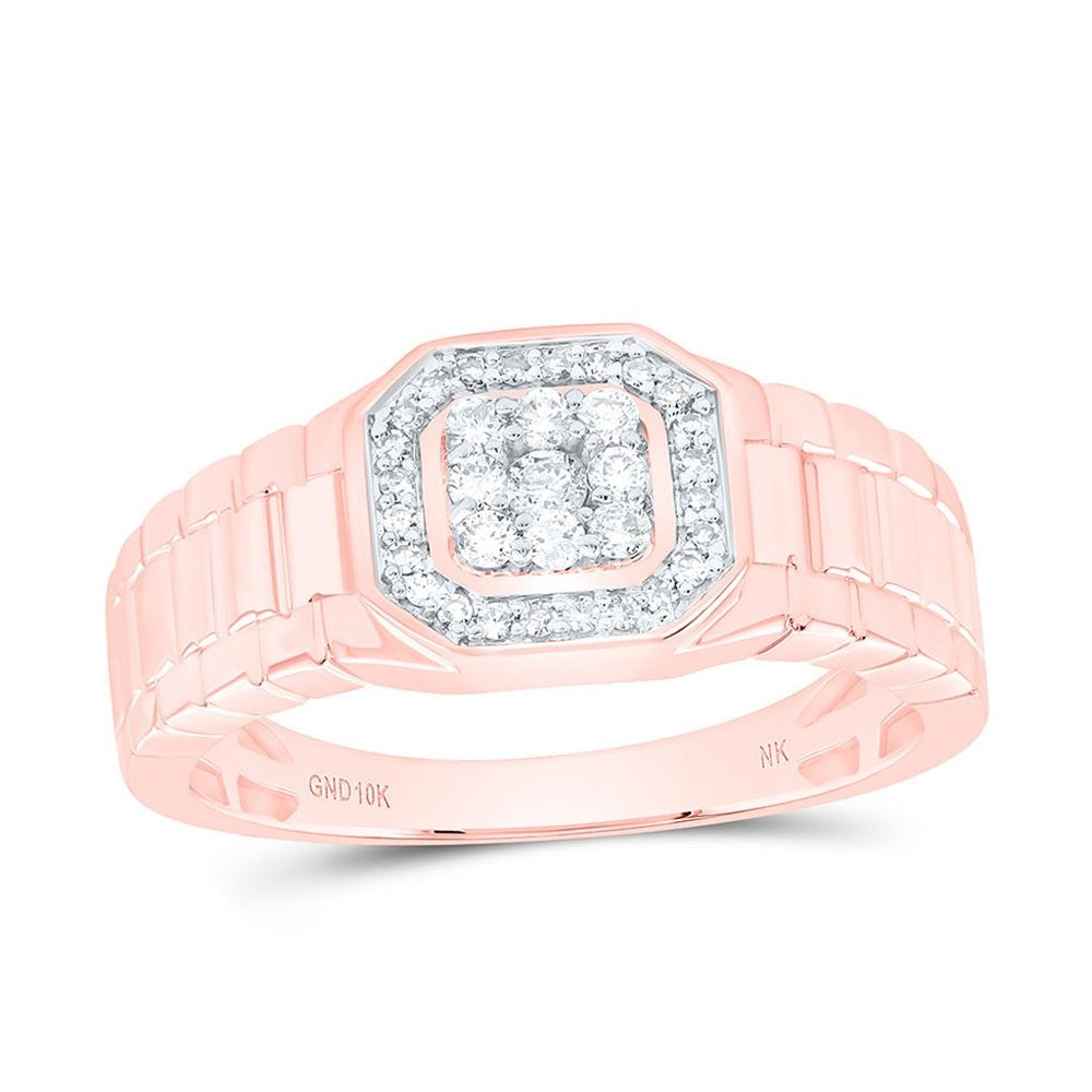 Yellow Gold Round Diamond Ring - 1/4 Carat Total Diamond Weight