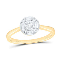 Yellow Gold Round Diamond Ring - 1/4 Carat Total Diamond Weight
