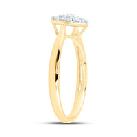 Yellow Gold Round Diamond Ring - 1/4 Carat Total Diamond Weight