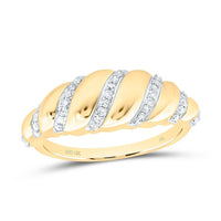 Yellow Gold Round Diamond Ring - 1/5 Carat Total Diamond Weight