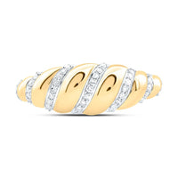 Yellow Gold Round Diamond Ring - 1/5 Carat Total Diamond Weight