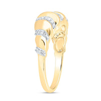 Yellow Gold Round Diamond Ring - 1/5 Carat Total Diamond Weight