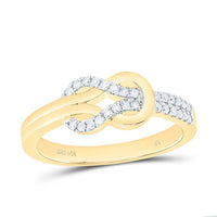 Yellow Gold Round Diamond Ring - 1/5 Carat Total Diamond Weight