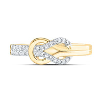 Yellow Gold Round Diamond Ring - 1/5 Carat Total Diamond Weight