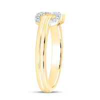 Yellow Gold Round Diamond Ring - 1/5 Carat Total Diamond Weight