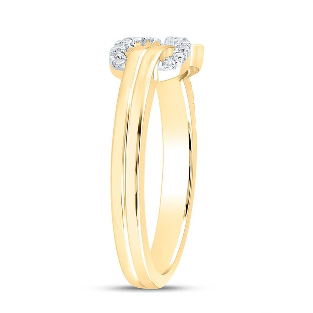 Yellow Gold Round Diamond Ring - 1/5 Carat Total Diamond Weight