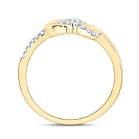 Yellow Gold Round Diamond Ring - 1/5 Carat Total Diamond Weight