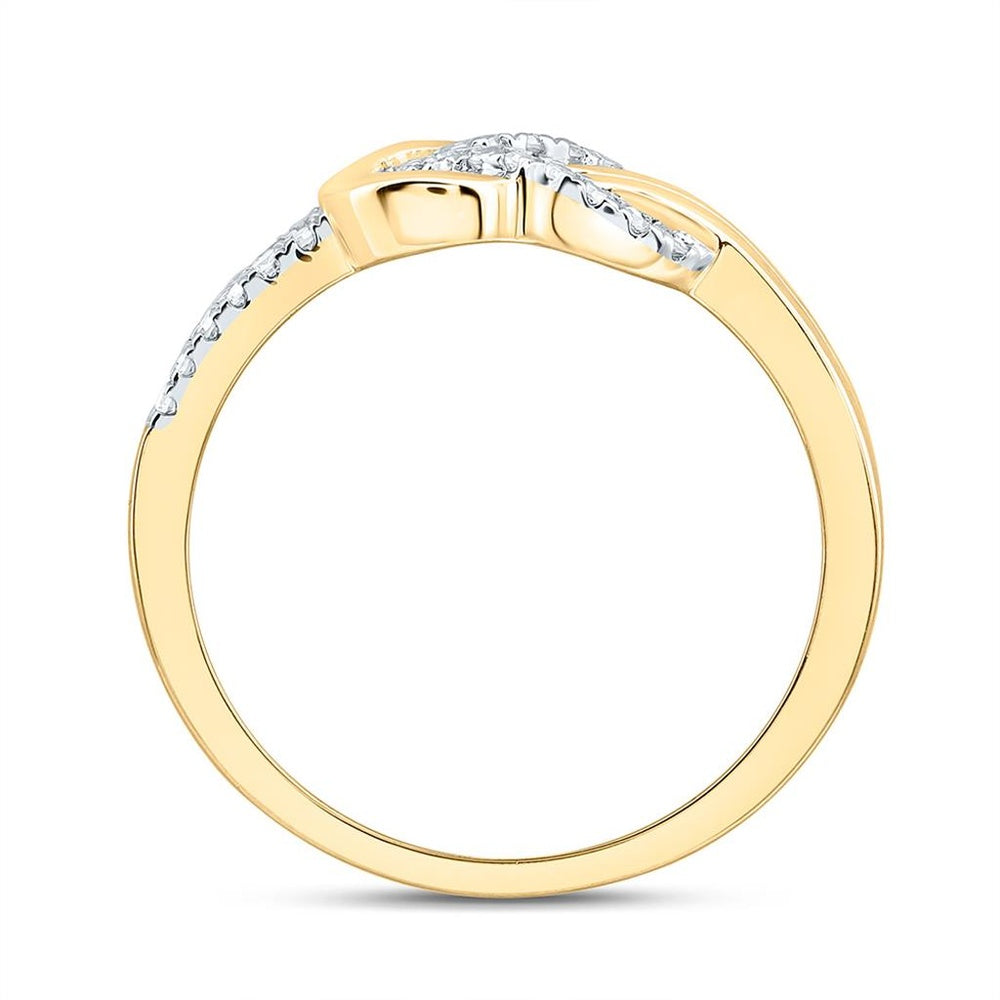 Yellow Gold Round Diamond Ring - 1/5 Carat Total Diamond Weight