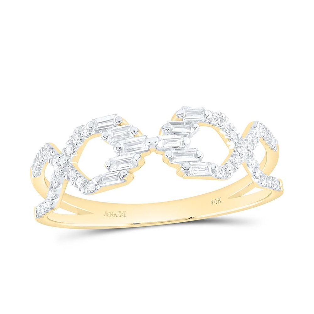 Yellow Gold Round Diamond Ring - 1/5 Carat Total Diamond Weight