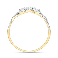 Yellow Gold Round Diamond Ring - 1/5 Carat Total Diamond Weight