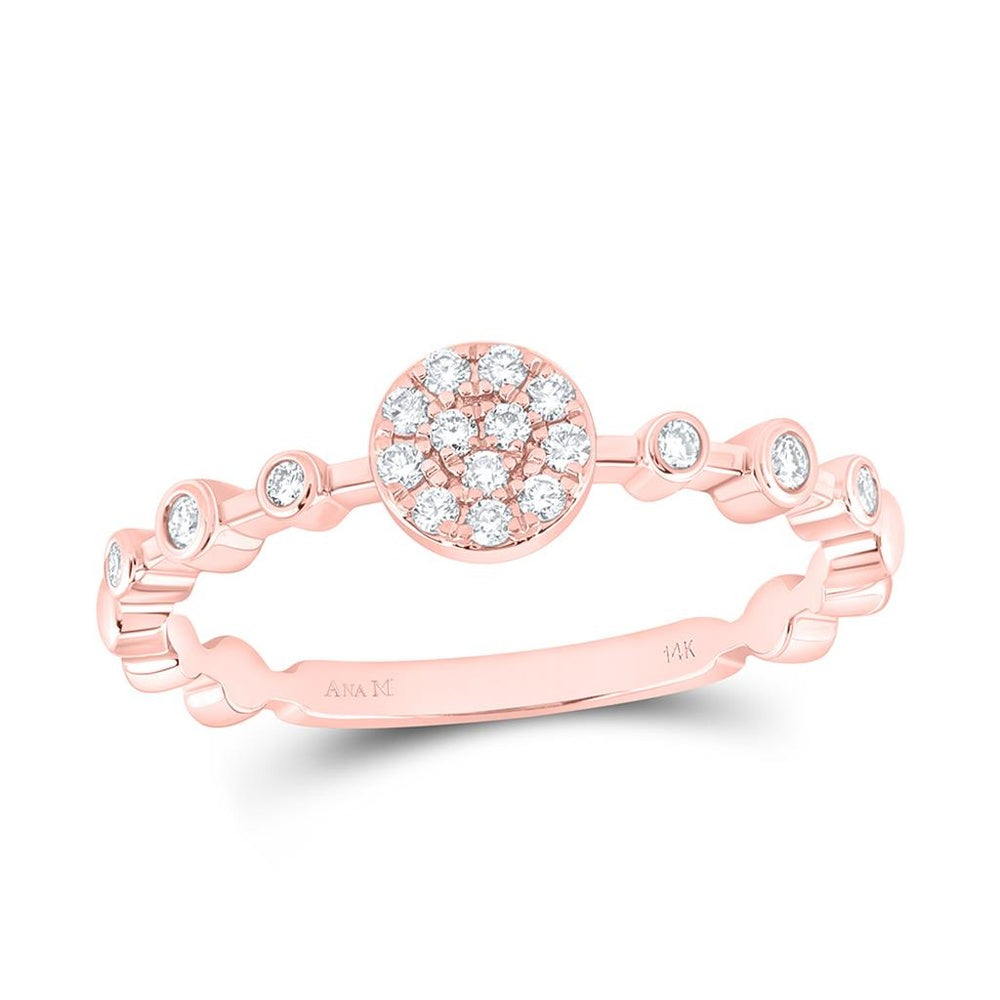 Yellow Gold Round Diamond Ring - 1/6 Carat Total Diamond Weight