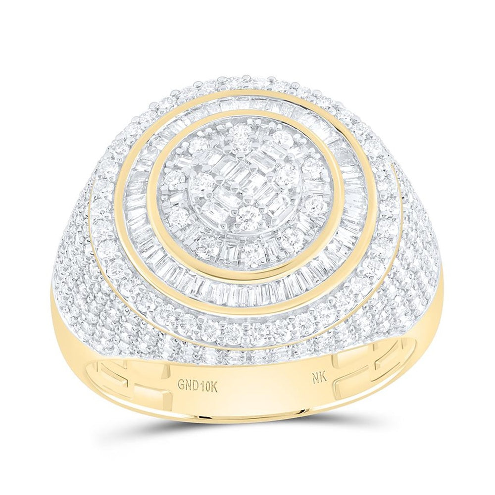 Yellow Gold Round Diamond Ring - 1 7/8 Carat Total Diamond Weight