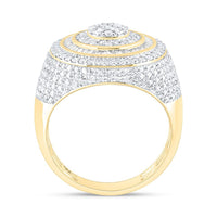 Yellow Gold Round Diamond Ring - 1 7/8 Carat Total Diamond Weight