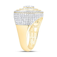 Yellow Gold Round Diamond Ring - 1 7/8 Carat Total Diamond Weight