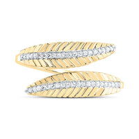 Yellow Gold Round Diamond Ring - 1/8 Carat Total Diamond Weight