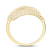 Yellow Gold Round Diamond Ring - 1/8 Carat Total Diamond Weight