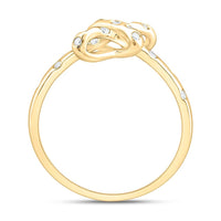 Yellow Gold Round Diamond Ring - 1/8 Carat Total Diamond Weight