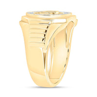 Yellow Gold Round Diamond Ring - 1/8 Carat Total Diamond Weight