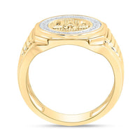 Yellow Gold Round Diamond Ring - 1/8 Carat Total Diamond Weight