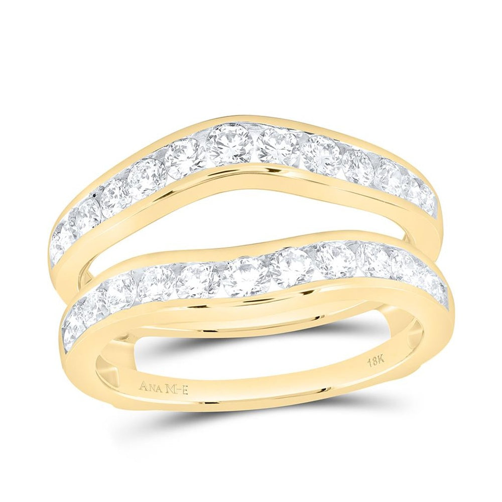 Yellow Gold Round Diamond Ring - 1 Carat Total Diamond Weight