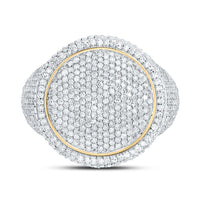 Yellow Gold Round Diamond Ring - 2 1/4 Carat Total Diamond Weight