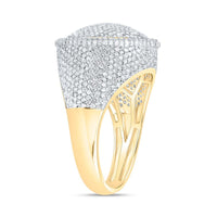 Yellow Gold Round Diamond Ring - 2 1/4 Carat Total Diamond Weight