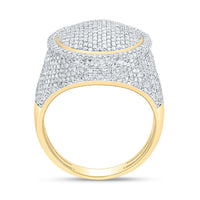 Yellow Gold Round Diamond Ring - 2 1/4 Carat Total Diamond Weight