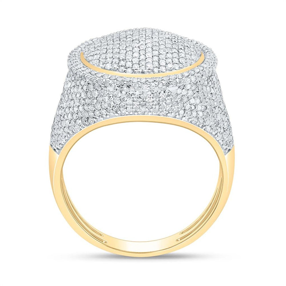 Yellow Gold Round Diamond Ring - 2 1/4 Carat Total Diamond Weight
