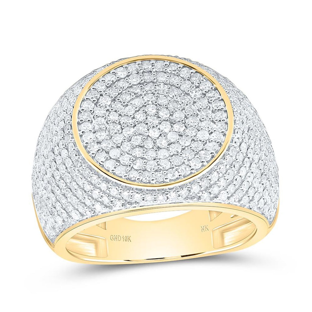 Yellow Gold Round Diamond Ring - 2 Carat Total Diamond Weight