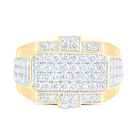 Yellow Gold Round Diamond Ring - 2 Carat Total Diamond Weight