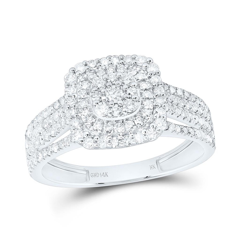 Yellow Gold Round Diamond Ring - 3/4 Carat Total Diamond Weight