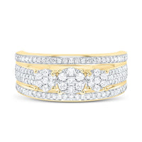 Yellow Gold Round Diamond Ring - 3/4 Carat Total Diamond Weight