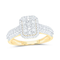 Yellow Gold Round Diamond Ring - 3/4 Carat Total Diamond Weight