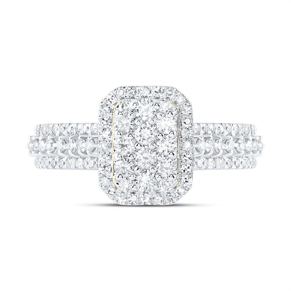 Yellow Gold Round Diamond Ring - 3/4 Carat Total Diamond Weight
