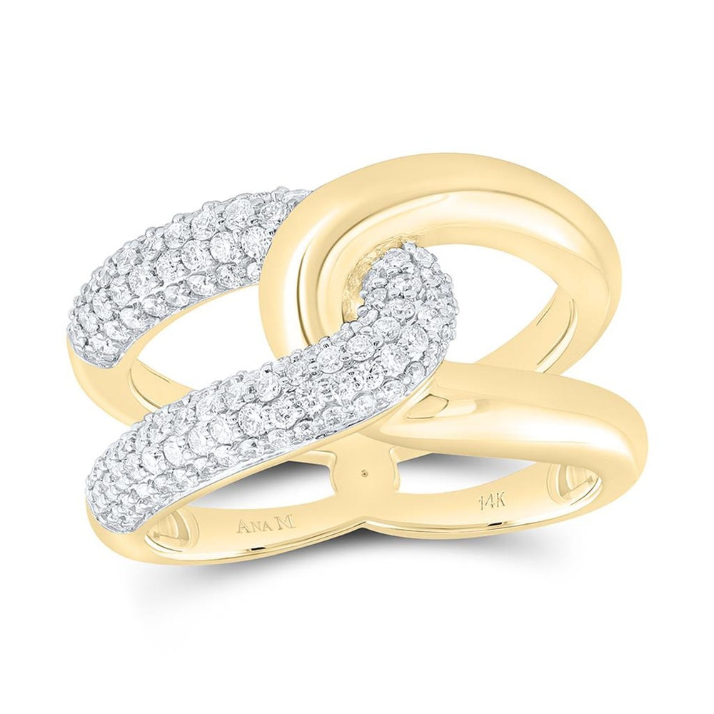 Yellow Gold Round Diamond Ring - 3/4 Carat Total Diamond Weight