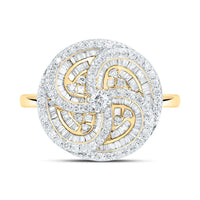 Yellow Gold Round Diamond Ring - 3/4 Carat Total Diamond Weight