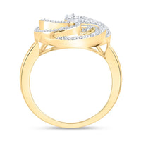 Yellow Gold Round Diamond Ring - 3/4 Carat Total Diamond Weight