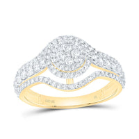 Yellow Gold Round Diamond Ring - 3/4 Carat Total Diamond Weight