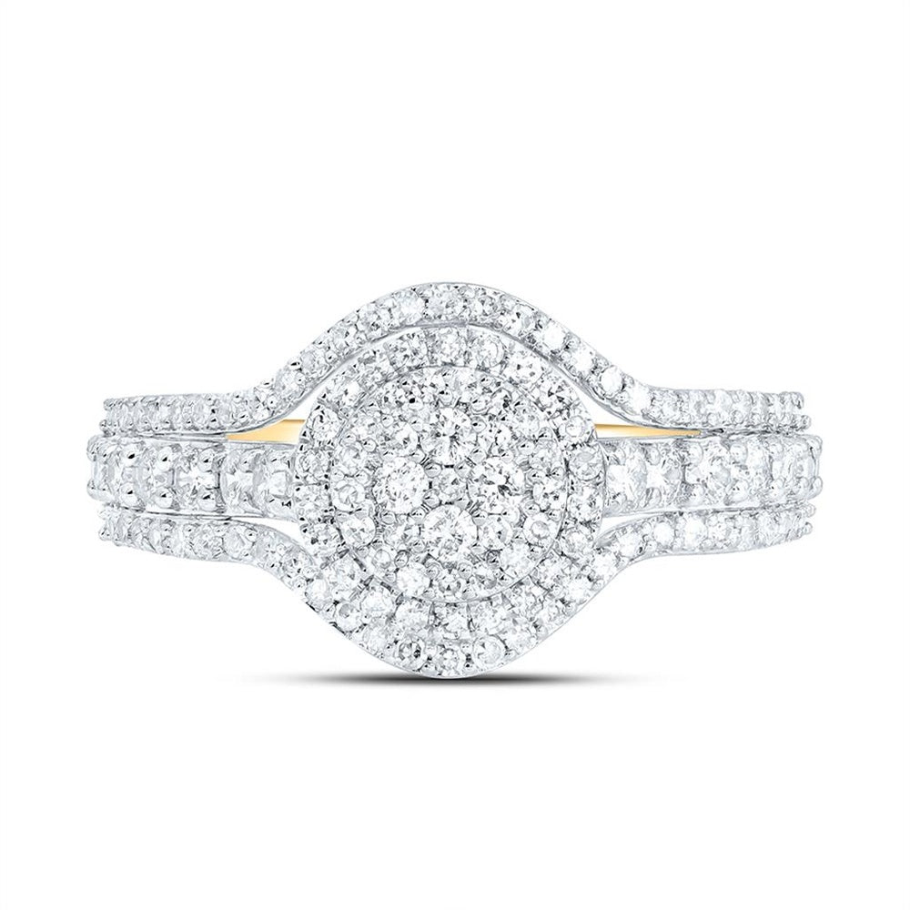 Yellow Gold Round Diamond Ring - 3/4 Carat Total Diamond Weight